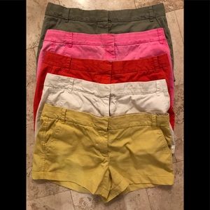 Lot of 5 - J Crew broken in Chino shorts, size 16.